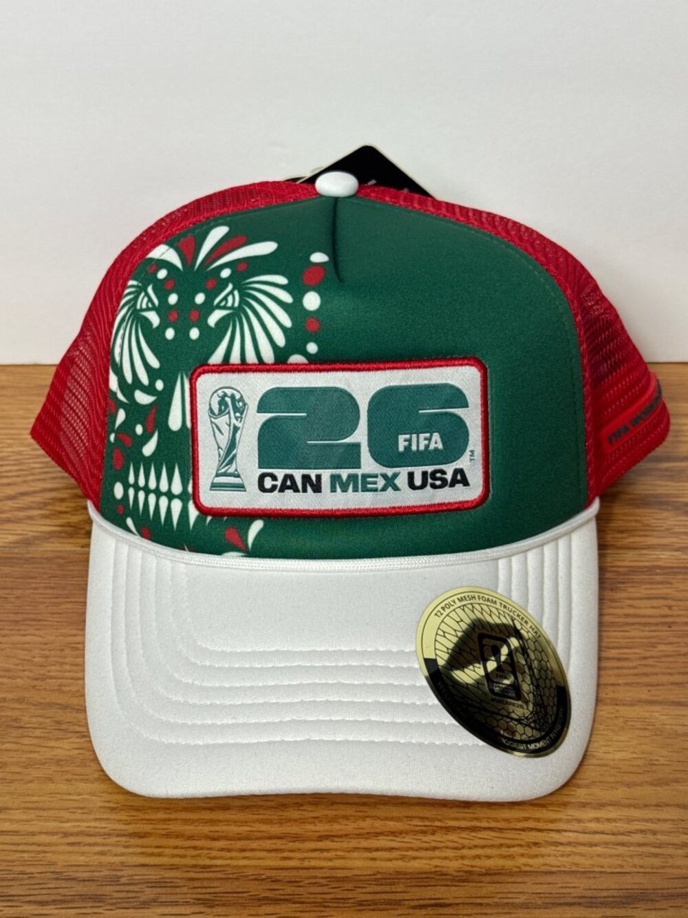 FIFA World Cup 2026 Mexico Foam Mesh Trucker Hat Snapback CAN MEX USA NWT